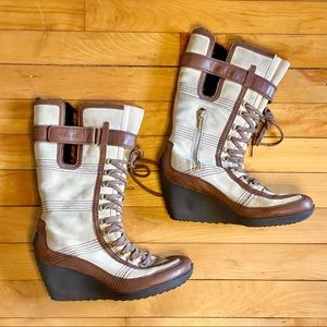 Tsubo Sabin Fur Lined Suede & Leather Boots